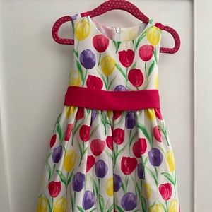 Tulip Dress With Pink Sash